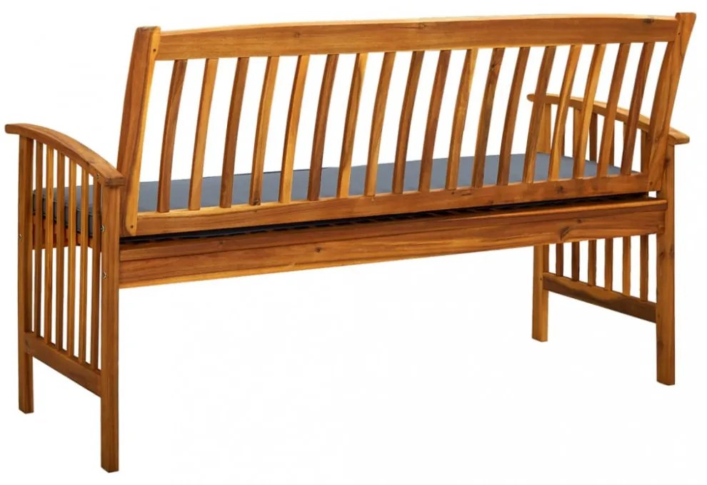 tömör akácfa kerti pad párnával 147 cm