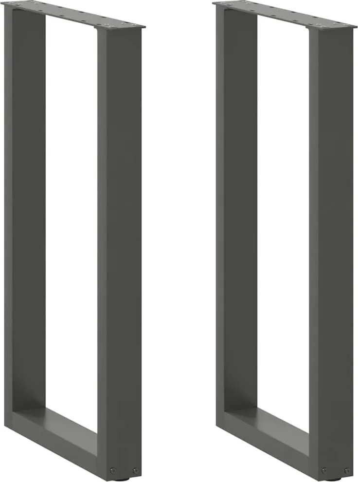 vidaXL 2 db antracitszürke U-alakú acél bárasztalláb 40x(90-91) cm