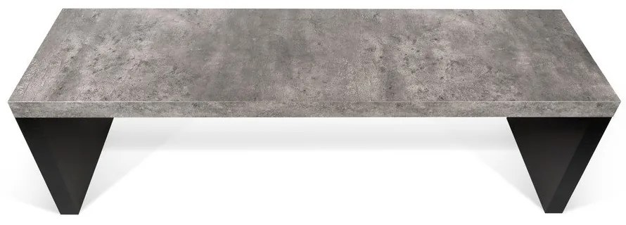 Detroit fekete-szürke pad beton dekorral, 140 x 43 cm - TemaHome