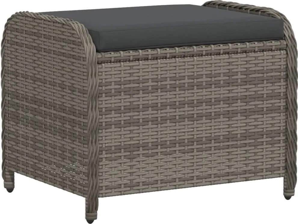 vidaXL szürke polyrattan kerti szék párnával 58 x 46 x 46 cm