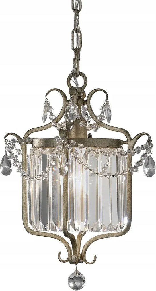 Hagyományos retro függőlámpa kristályokkal a Feiss hálószoba nappaliba