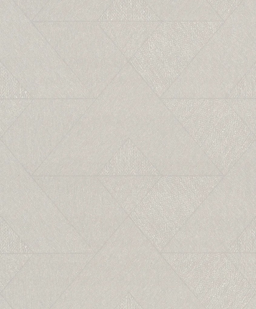 Tapéta geometrikus motívum háromszögek árnyalat bézs gyöngyház ekrü tapéta