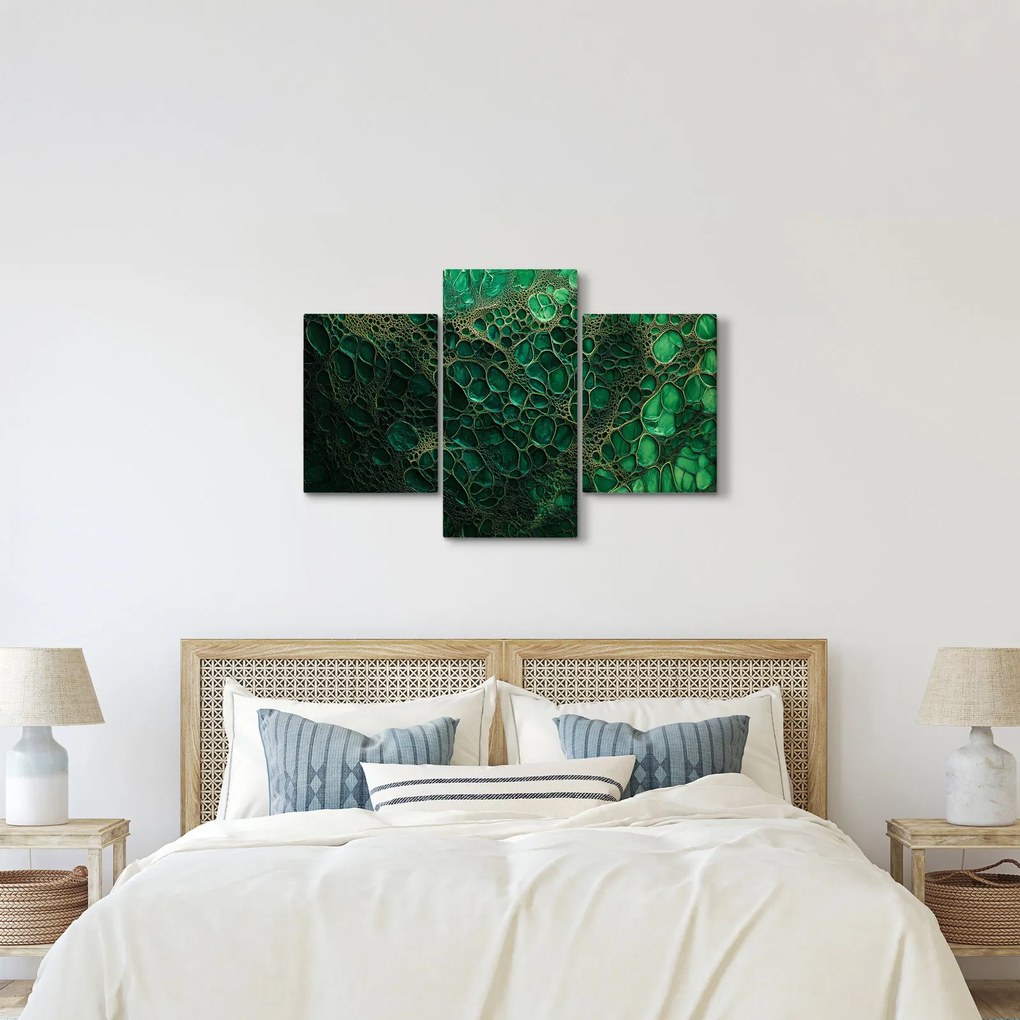 Kép - Zöld mikroszkópos kép (90x60 cm)