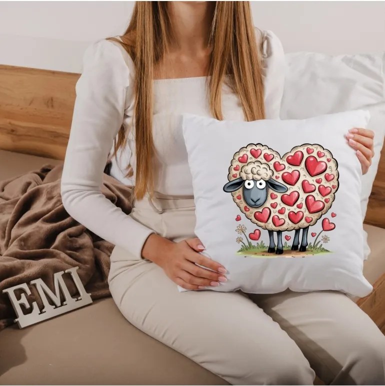 EMI Lovely Sheep díszpárna 40x40 cm