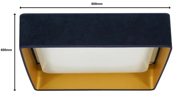 Brilagi-LED Fényerőszabályozható lámpatest VELVET SQUARE LED/36W/230V Wi-Fi Tuya+távirányító sötétkék