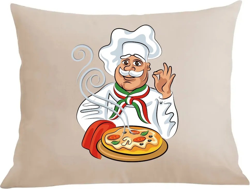 Párna párnahuzat Pizzer Man nyomtatás Ajándék