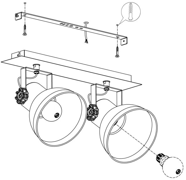 Eglo 43432 - Spotlámpa BARNSTAPLE 2 2xE27/40W/230V