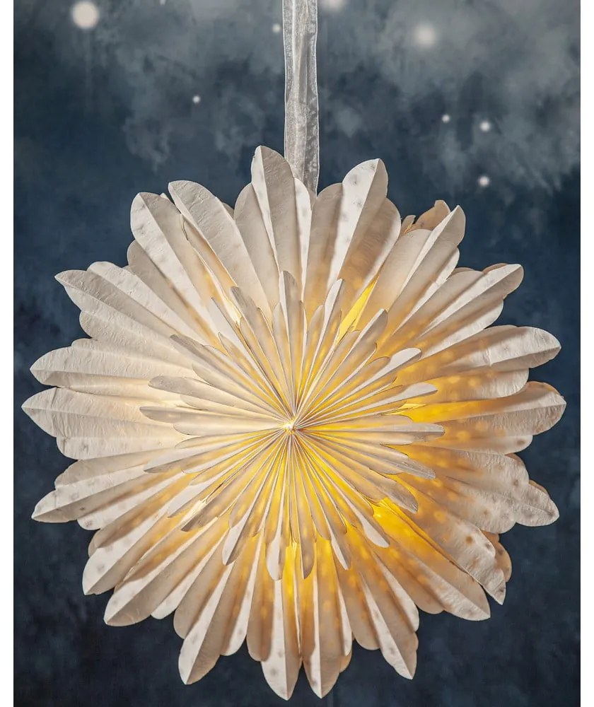 Fehér fénydekoráció karácsonyi mintával Cloud – Star Trading