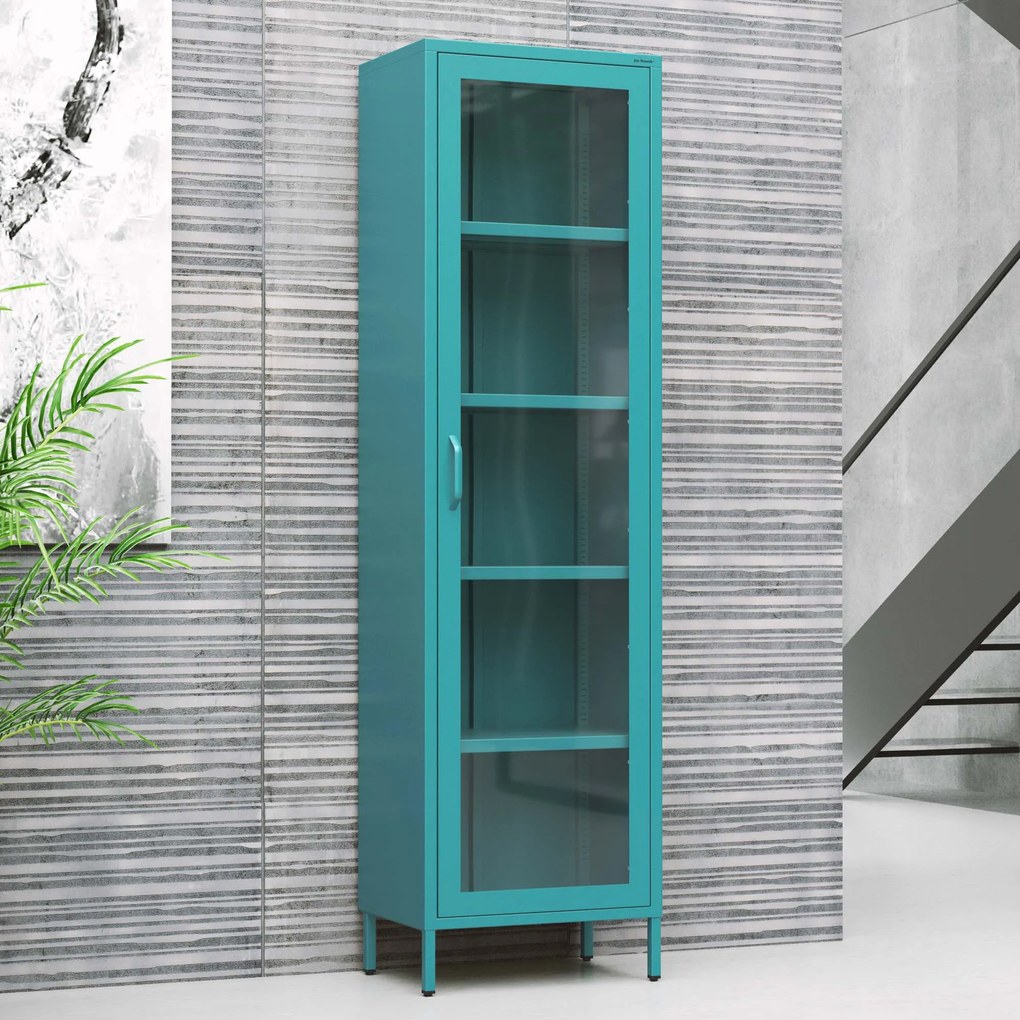 LUIGI vitrin, 500 x 1800 x 350 mm, Modern: tengerkék