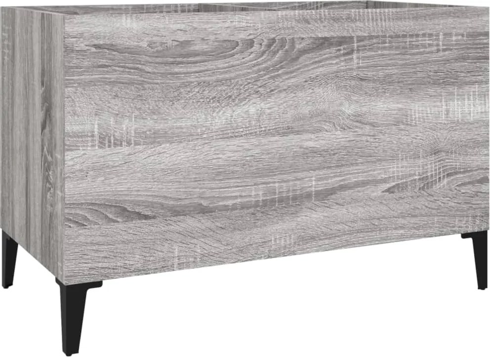 vidaXL szürke sonoma színű szerelt fa hanglemezszekrény 74,5x38x48 cm