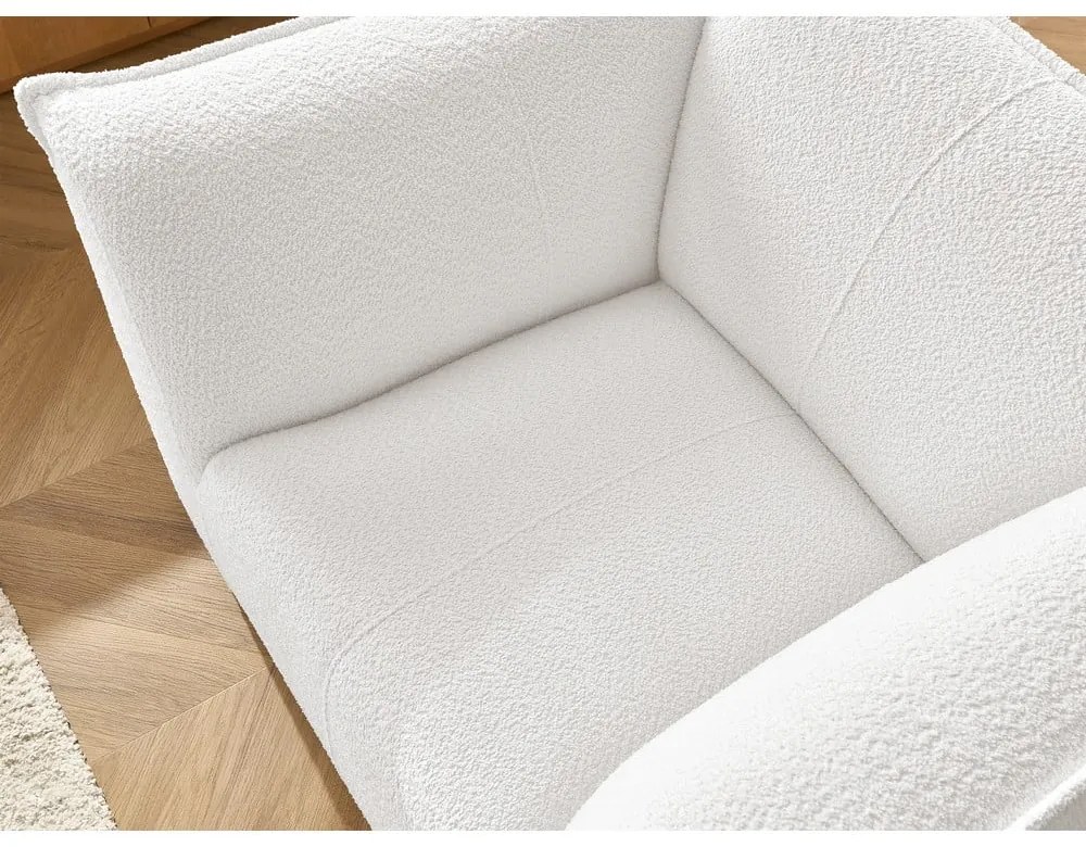 Fehér buklé fotel Giorgia – Bobochic Paris