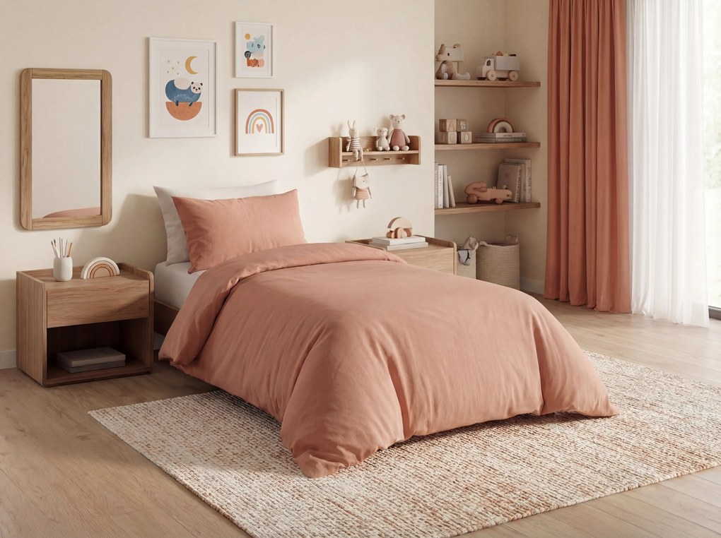 Pamut ágynemű CALMORA púderrózsaszín Ágyneműhuzat mérete: 2 db 70 x 90 cm | 200 x 200 cm