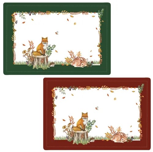 Forest Dream őszi Műanyag tányéralátét kétoldalas 45x30 cm