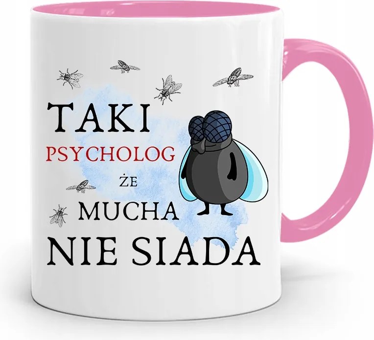 Pszichológus Pszichiáter Terapeuta Bögre Rózsaszín, fényképes nyomtatással