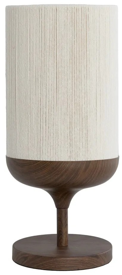 Sötétbarna asztali lámpa textil búrával (magasság 50 cm) Dania – Light &amp; Living