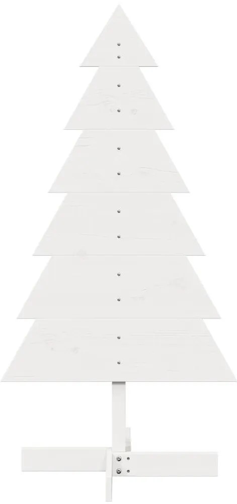 fehér tömör fenyőfa karácsonyfa-dekoráció 120 cm