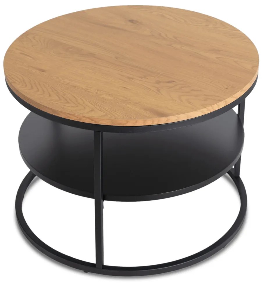 Dohányzóasztal Tölgy/Fekete Színben. BEST