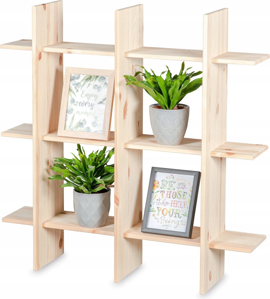 Fa Polc Akasztós Könyvespolc Moduláris Könyves Rács Dekoráció 90x22