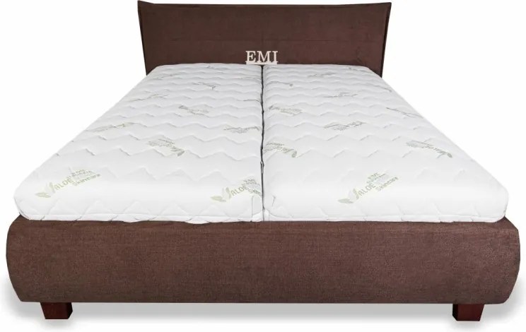 VALERIA LUX kárpitozott ágy + rácsos rács + matrac EMI