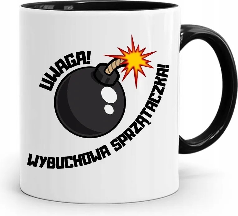 Takarítónőnek Fekete Bögre Születésnapi Ajándék fényképes nyomtatással