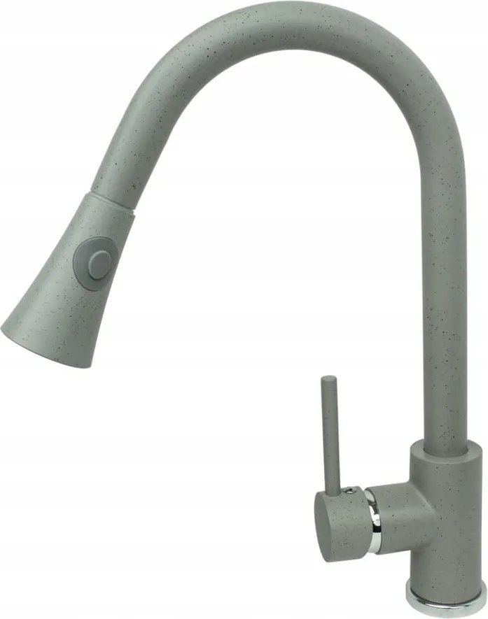 Taru konyhai csaptelep kihúzható kifolyócső Szürke Gamma