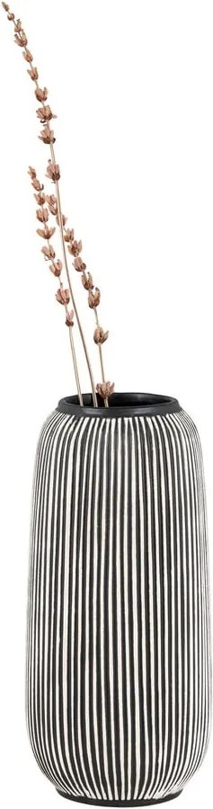Fekete-fehér kő váza (magasság 20 cm) – House Nordic
