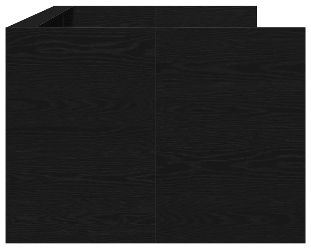 Fekete Napágy Fiókokkal Fekete tölgy Furnérozott fa 75 x 190 cm