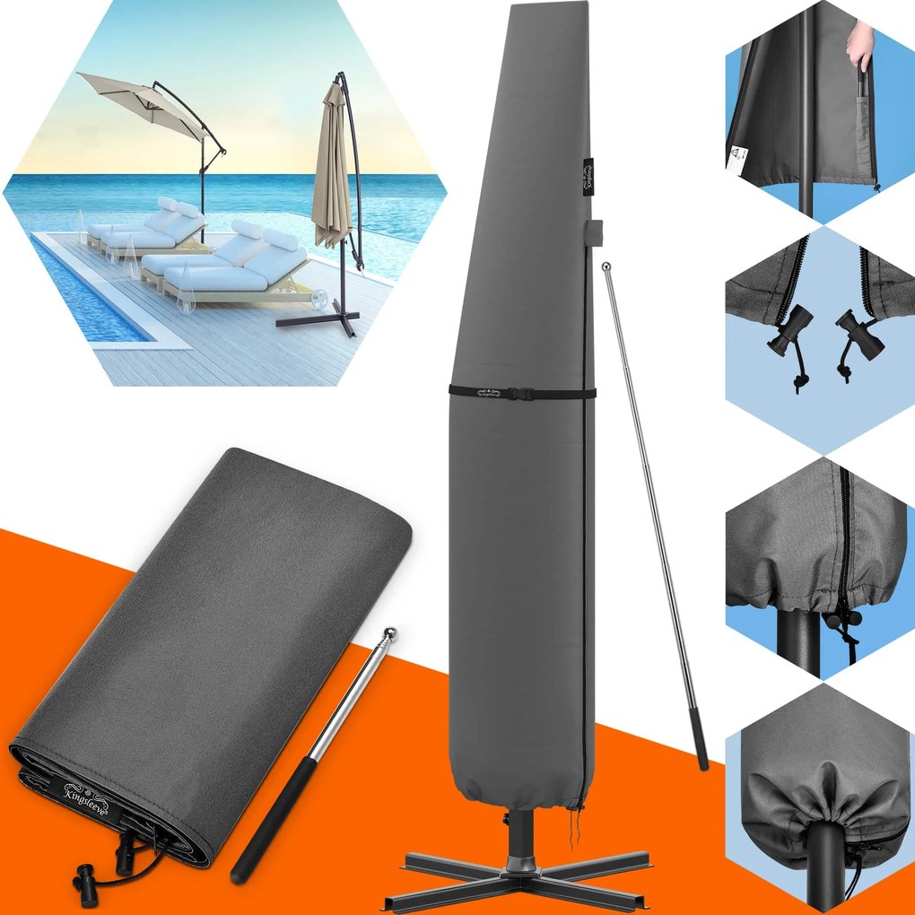 Kingsleeve® Napernyő védőhuzat 3,5 m - antracit