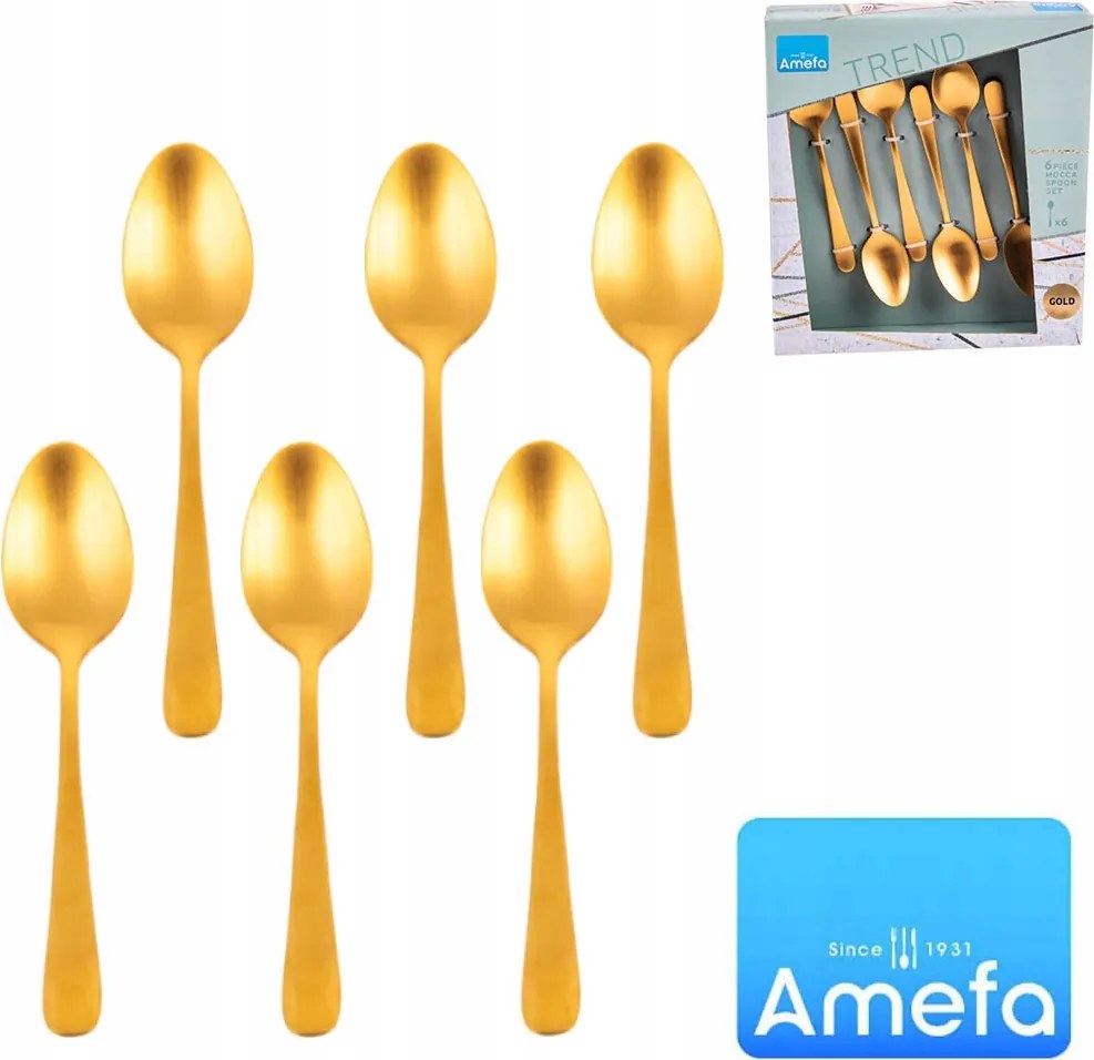 Desszert kanál Amefa 1410 6 db-os szett arany