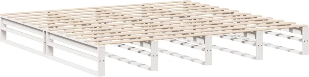vidaXL fehér tömör fenyőfa ágy matrac nélkül 180 x 200 cm