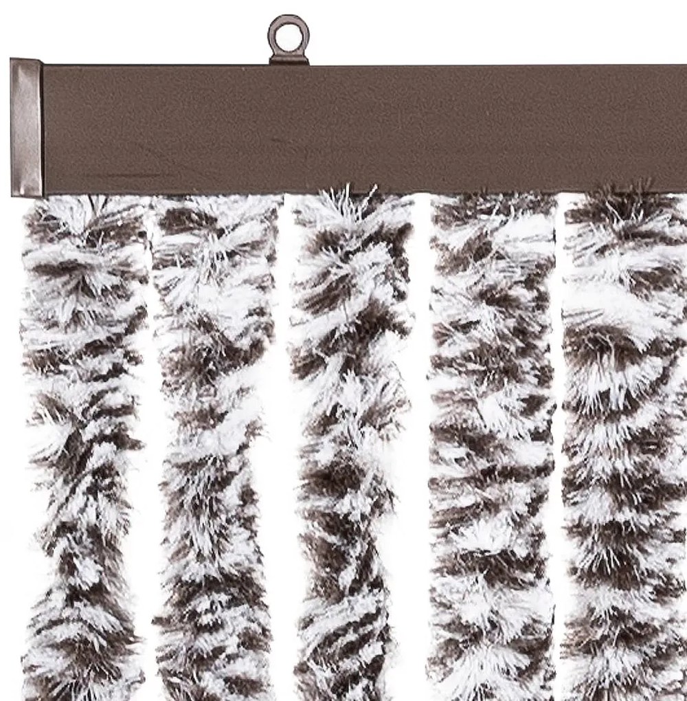 barna és bézs zsenília rovarfüggöny 100 x 230 cm