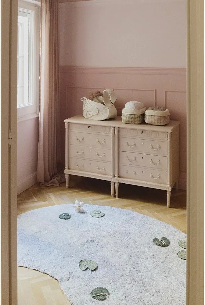 Világosszürke pamut gyerek játszószőnyeg 130x170 cm Swan Lake – Lorena Canals