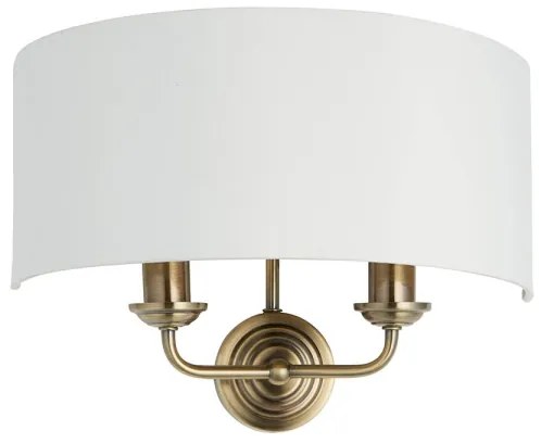 Endon 98937 - Fali lámpa HIGHCLERE 2xE14/40W/230V fehér/réz