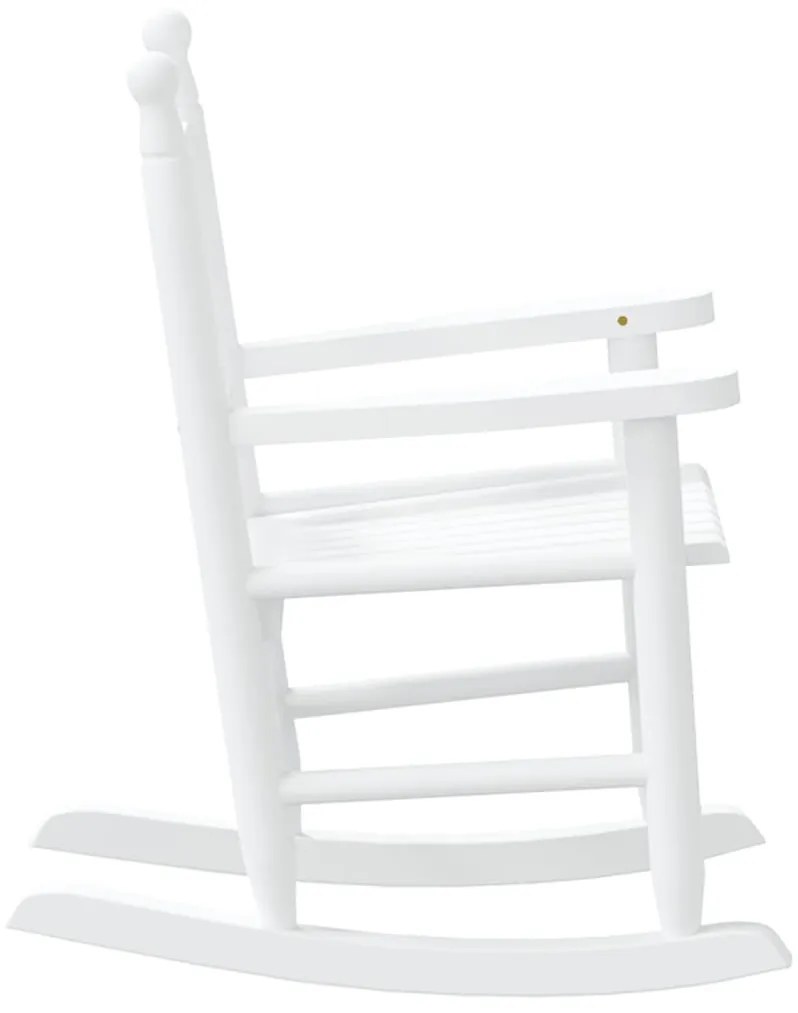 vidaXL 2 db fehér tömör nyárfa gyerekhintaszék