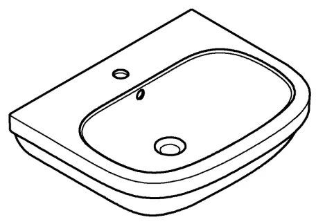 GROHE 39335000 - Mosdó EURO CERAMIC 595 × 482 mm kerámia/fehér