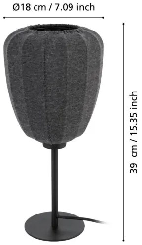 Eglo 43946 - Asztali lámpa BARLASTON 1xE27/40W/230V