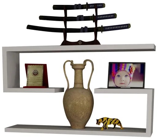 KÉSZLET 2x Fali polc JENIKA fehér