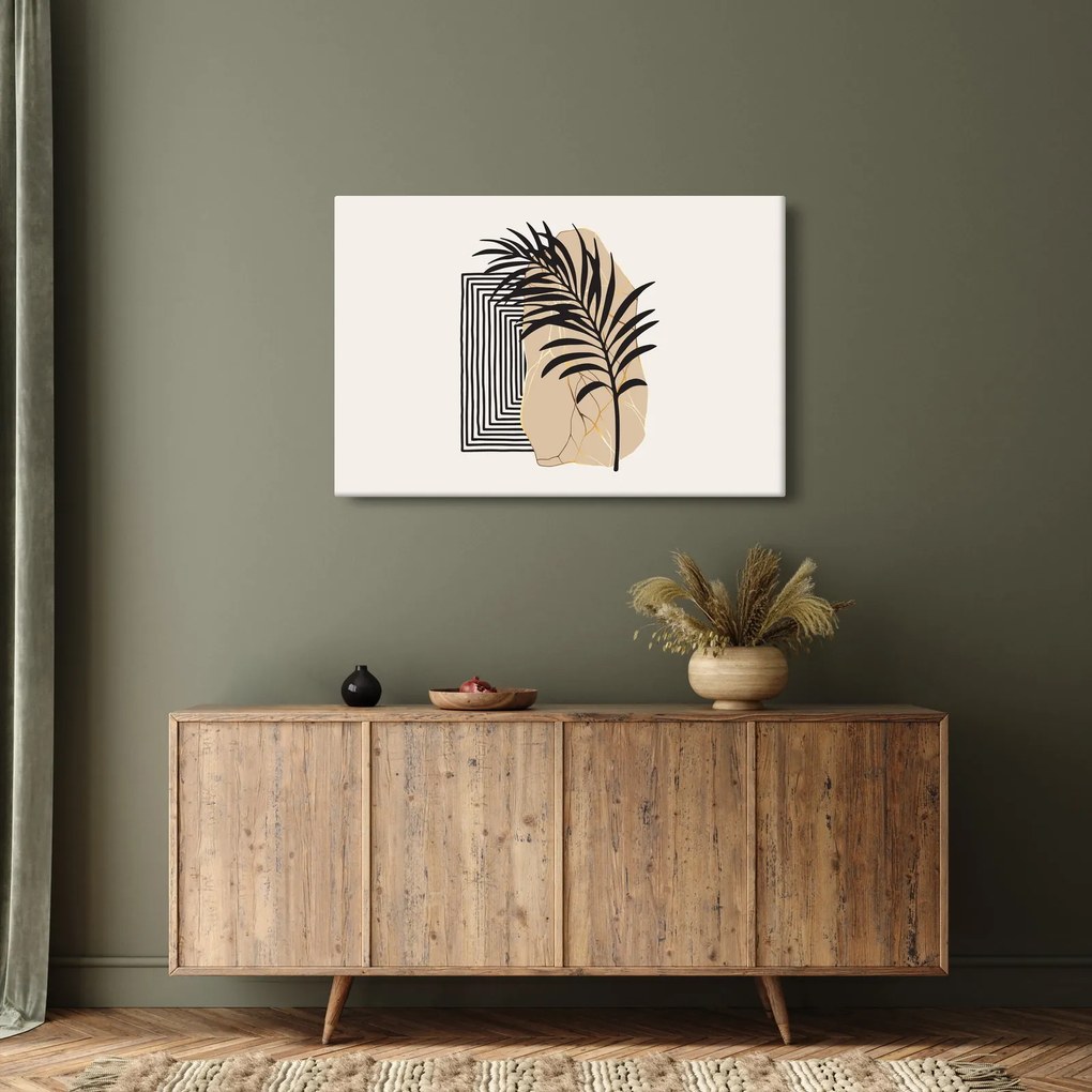 Kép - Absztrakció trópusi levelekkel N⁰3 (90x60 cm)