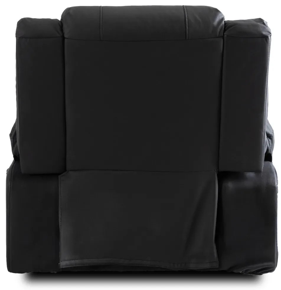 Elektromosan Vezérelhető Masszázsfunkciós Relaxfotel Fekete Színben. JASPER