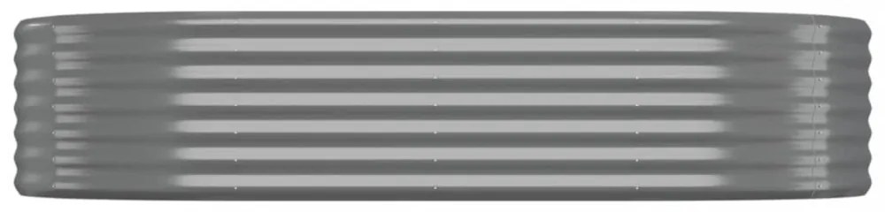 szürke horganyzott acél kerti magaságyás 175x100x36 cm