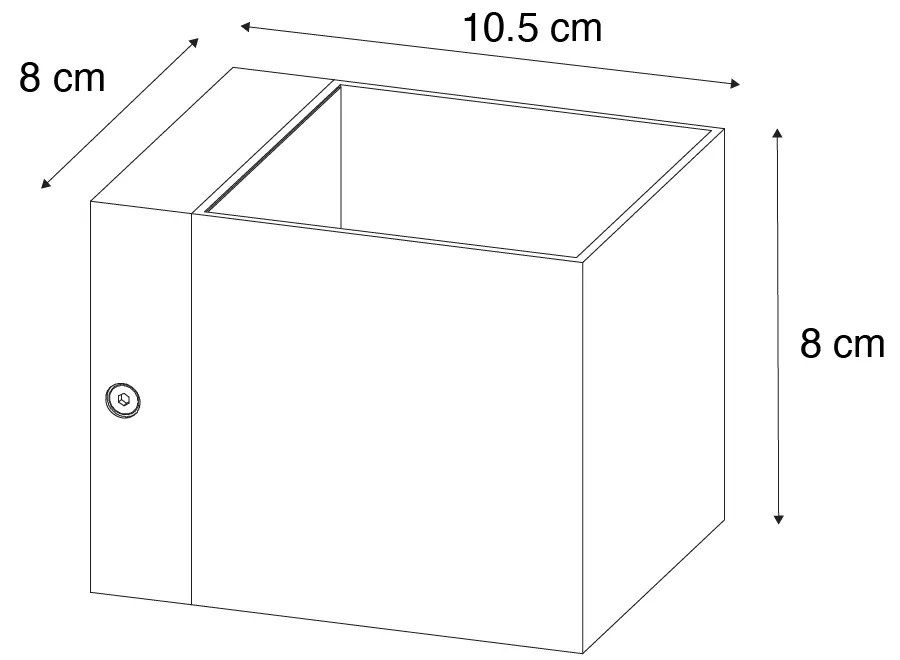 Modern fali lámpa sötét bronz - Transfer