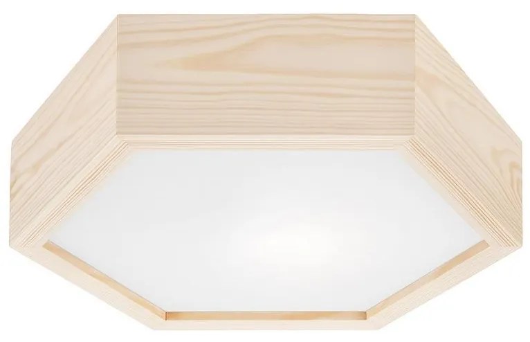 Lamkur Mennyezeti lámpa HEX NATURAL 1xE27/60W/230V á. 32 cm fenyő LA42671