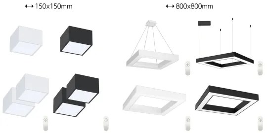 Immax NEO 07239L - LED Dimmelhető lámpa CANTO LED/60W/230V fekete Tuya + távirányító