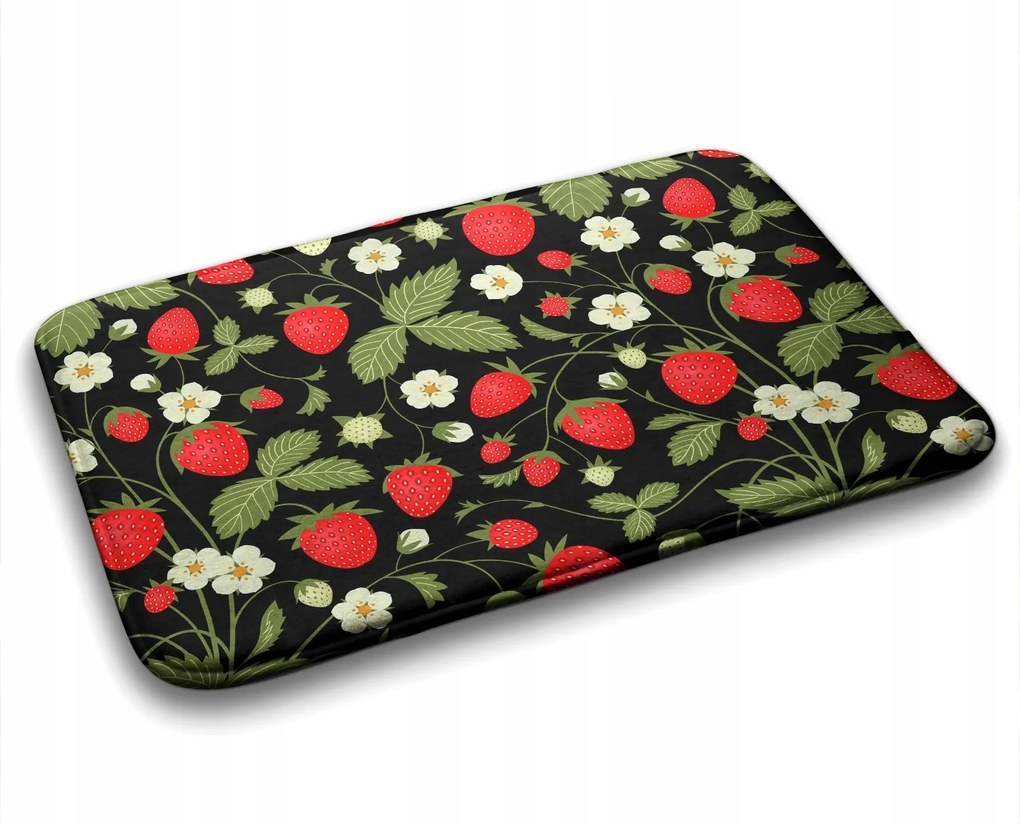 Fürdőszobaszőnyeg Gumírozott Eper 90x60 cm