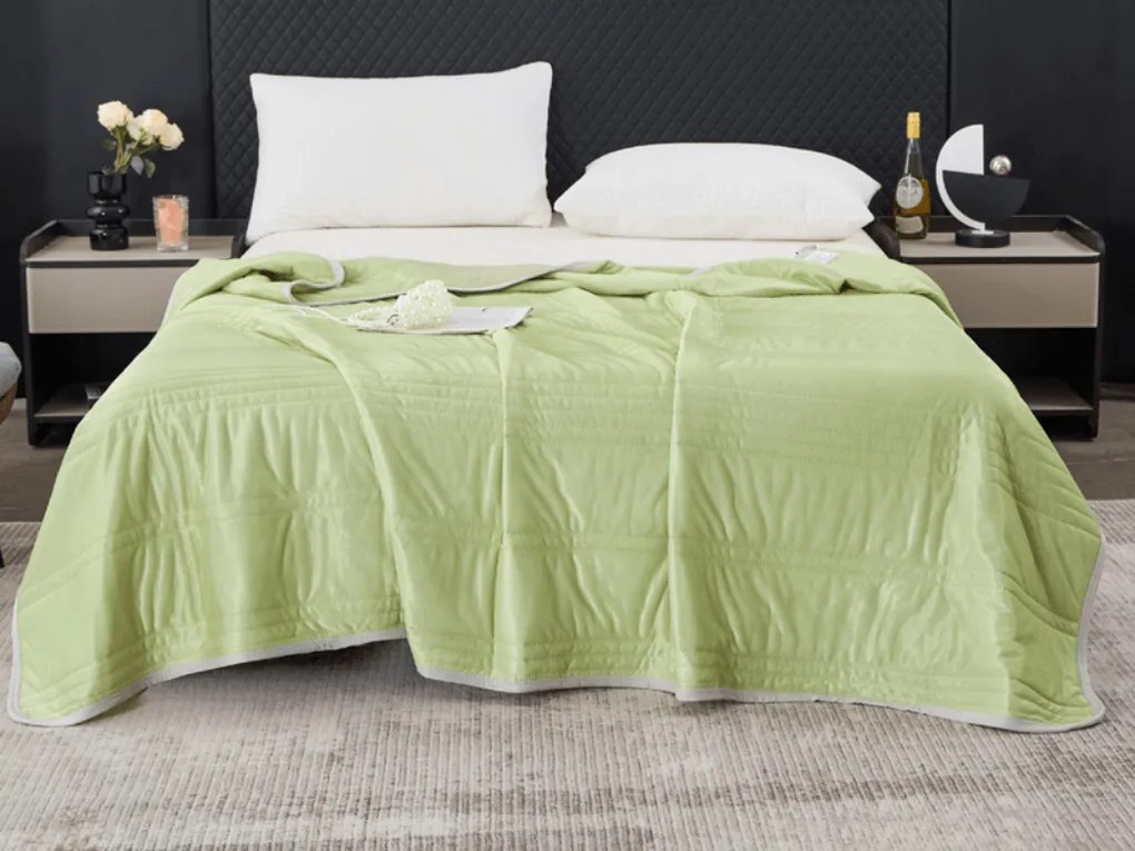 Hűsítő nyári paplan CELIA, zöld Méret: 140 x 200 cm