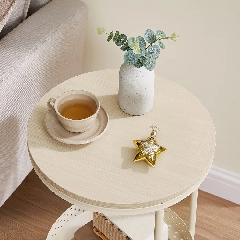 E1015 CRM kisasztal, krém színű