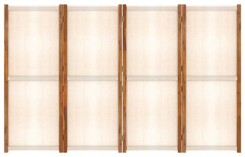 fehér 4 paneles térelválasztó 280x180 cm