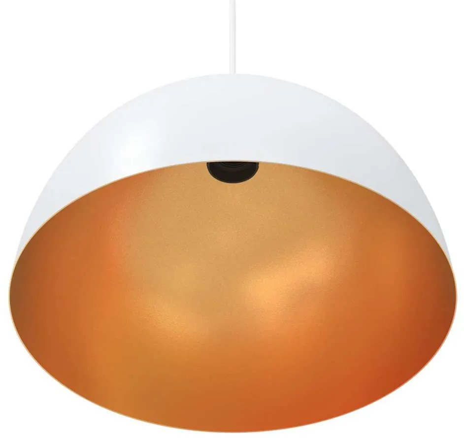függőlámpák 2 db Állítható magasságú E27 fehér Ø 30 cm Fém