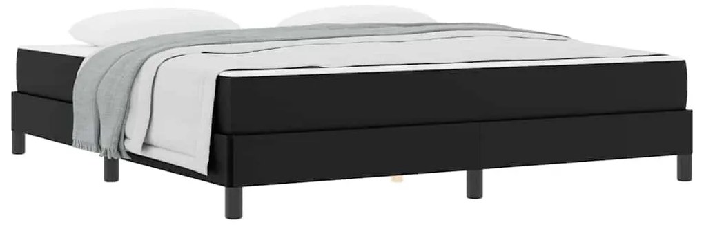 Ágy matracmal Fekete 180 x 200 cm Műbőr