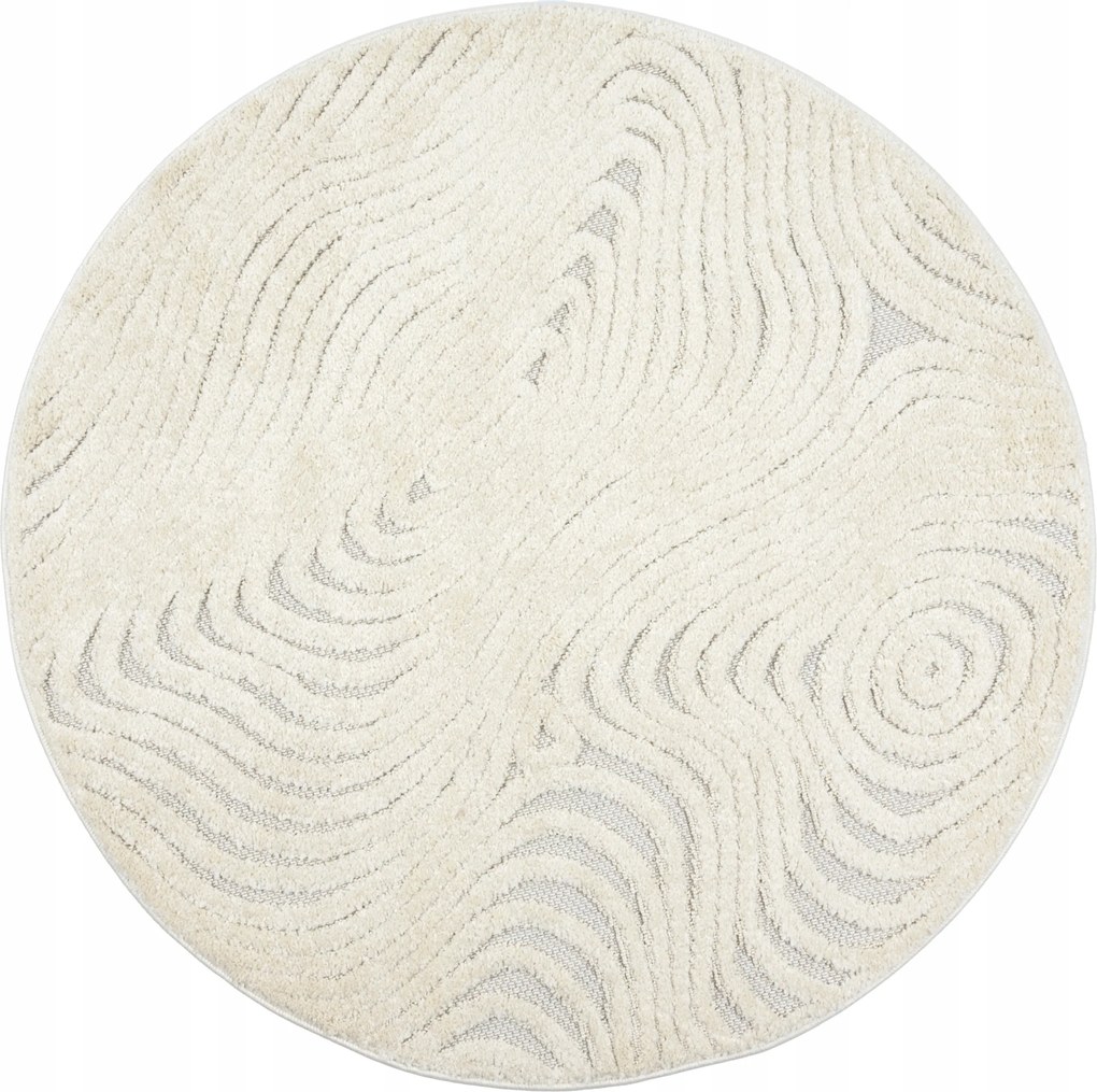 Boho Cora szőnyeg 120 cm Krém kerek Hálószoba Nappaliba modern